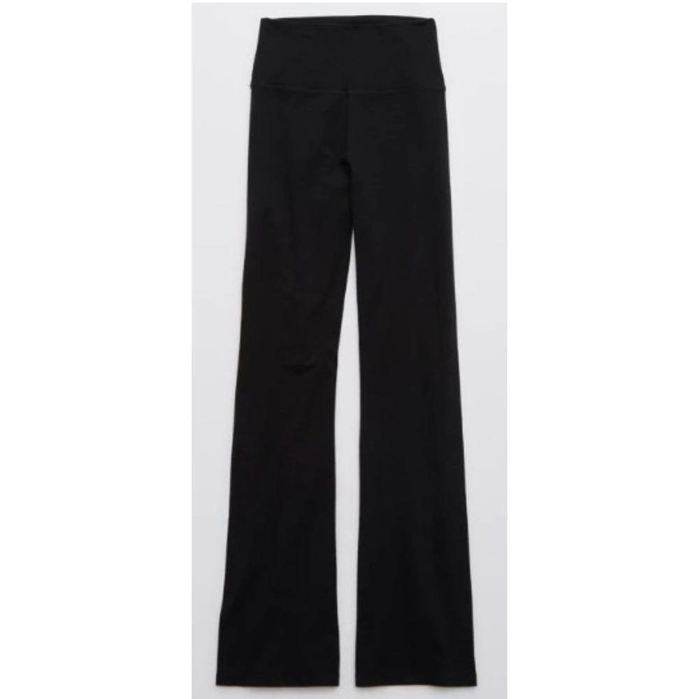 OFFLINE by Aerie Real Me Crossover High Rise Flare Leggings Black XS Long Tall